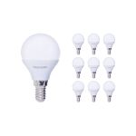 Voordeelpak 10x Noxion Lucent Lustre LED E14 Kogel Mat 2.5W 250lm - 827 Zeer Warm Wit | Vervangt 25W