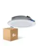 Voordeelpak 6x Voordeelpak 6x LED Downlight Pan 12W 960lm 830 Warm Wit | 121mm - Zaagmaat 100mm