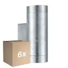 Voordeelpak 6x Nordlux Tin Wandlamp Brushed Aluminium | Geschikt voor 2x GU10