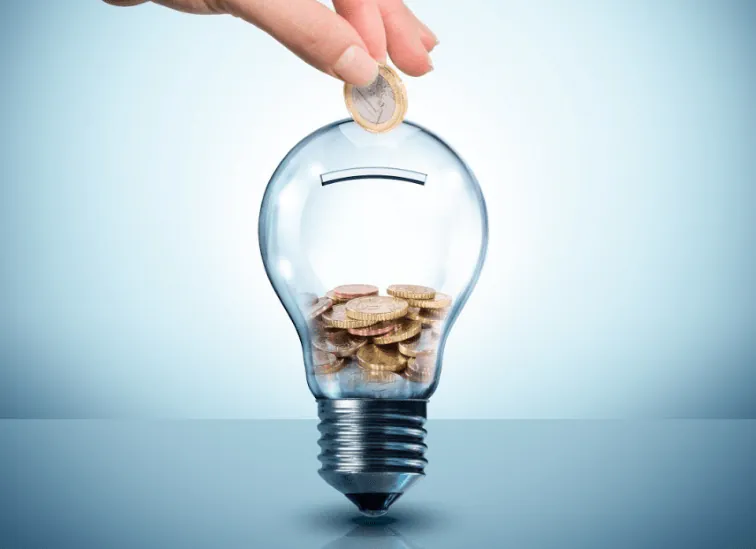 LED lamp als spaarpot